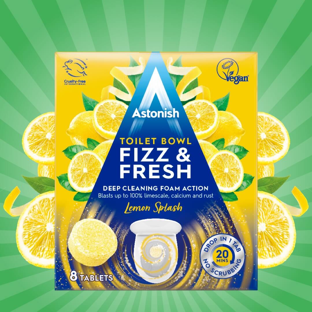 Astonish Toilet Bowl Fizz and Fresh 8 Tablets-Lemon