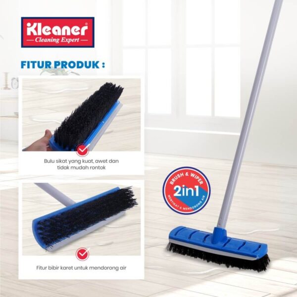 Kleaner Floor Brush Broom & Wiper - Image 2