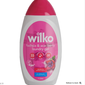 Wilko Laundry Gel Fuchsia And Acai Berry 33 Washes 1 Lt
